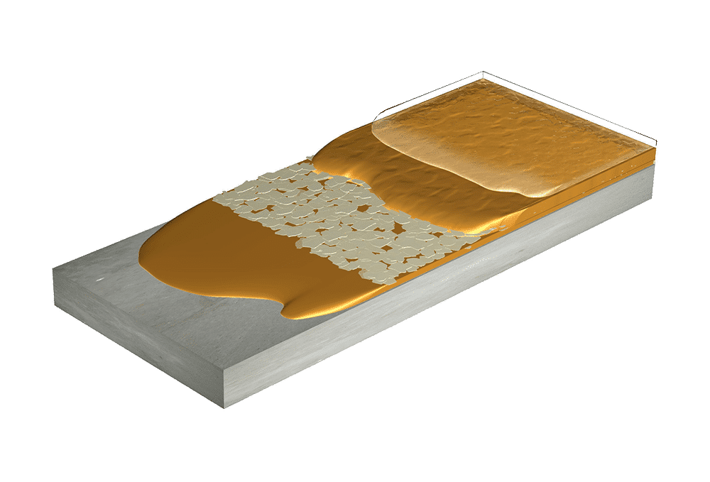 High-Build Reverse Color Flake System Flexmar Reverse Color Flake Coating System